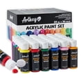 thumbnail image 1 of Juego de pinturas acrílicas Artkey: 36 colores, 59 ml (2 oz). Kit de pintura profesional para lienzos, telas, piedras, cuero, huevos de Pascua, madera, cerámica, vidrio, manualidades., 1 of 7