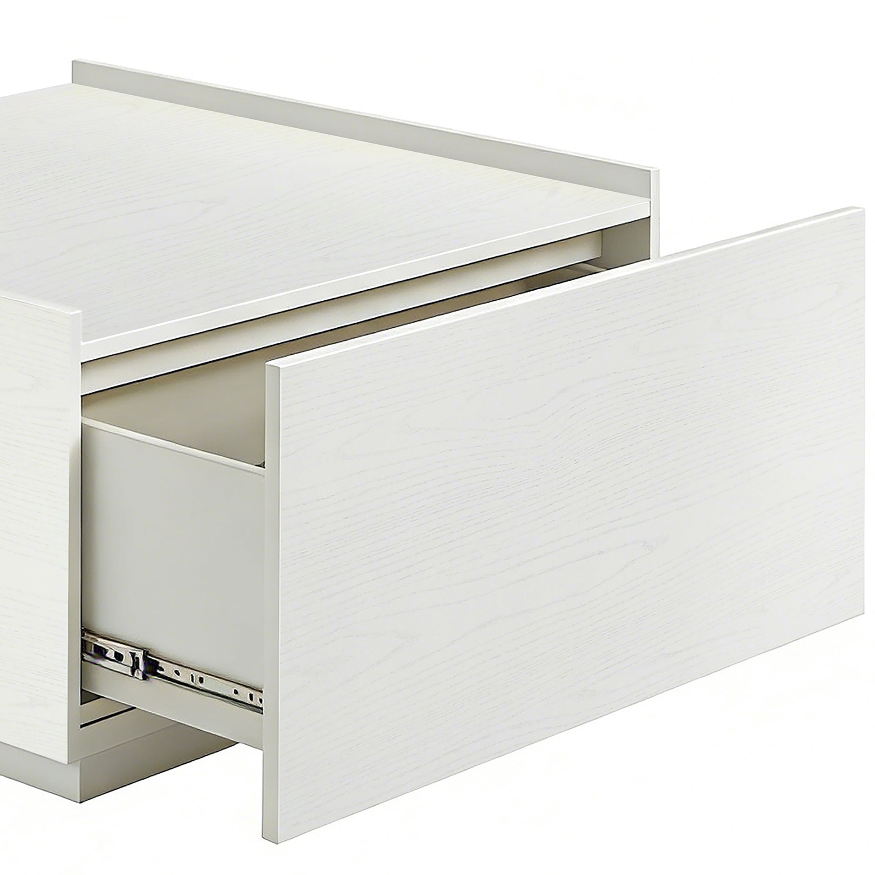 Furniture of America Afra Modern Wood 2-Drawer Square Storage Coffee Table, White