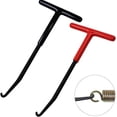 thumbnail image 1 of Motorcycle Exhaust Spring Hook, T Shaped Handle Exhaust Pipe Spring Puller Installer Hooks Tool with Rubber Coating for Motorcycle Vehicle Springs Removal, Installation, Adjustment (2 Pcs), 1 of 7
