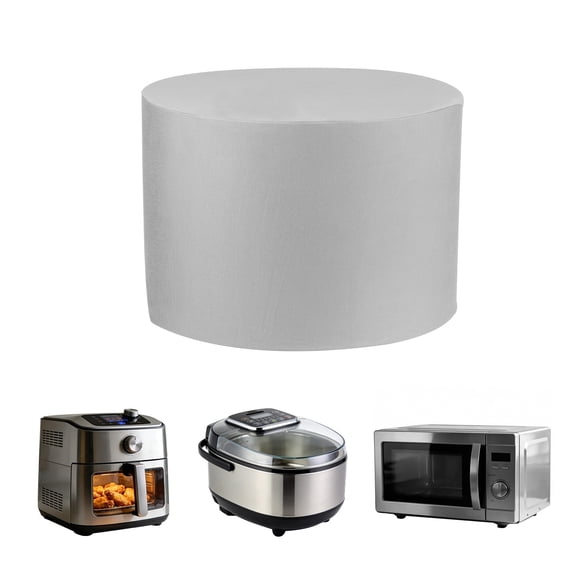 Uxcell Air Fryer Cover 14''x 13''  - Waterproof Protective Heat-Resistant Rice Cooker Cover Small Appliance Dust Jacket for Air/Fryer/Oven, Light Gray