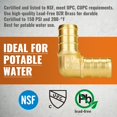 thumbnail image 3 of PEX Fittings SUNGATOR, codo de 1/2 pulgada y 90 grados, paquete de 25 unidades, 3 of 7