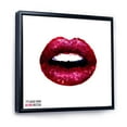thumbnail image 2 of Designart Sexy Red Woman Lips FLOAT FRAME WALL ART, 2 of 4