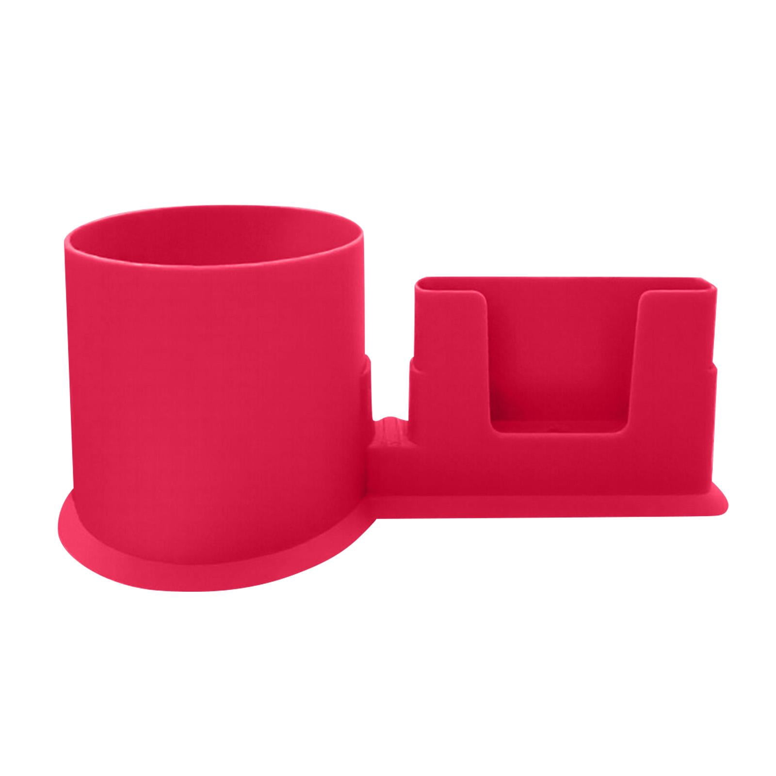 Pink Surfboard Drink Holder, 1 Piece Silicone Cup Holder with Phone Slot, Accessory for Outdoor Paddle Board Kayak Canoe, Water Sports Boat Beverage Storage Rack for Outdoor Water Activities
