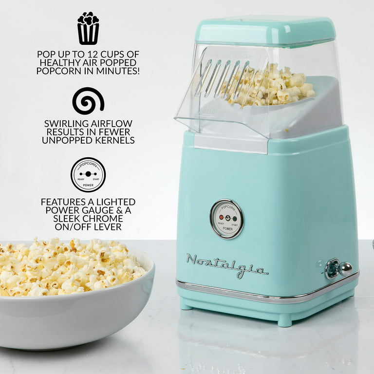 Popcorn Maker Nostalgia Shake'N Pop White Yellow SNP100 New