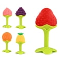 thumbnail image 3 of Juguetes para la dentición (1 paquete) - Juego de llaves para la dentición infantil, sin BPA, congelador orgánico natural seguro para bebés y niños pequeños, mordedores de silicona para bebés - Rana cian brillar Electrónica, 3 of 5