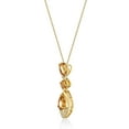 thumbnail image 2 of Yellow Gold Plated 925 Sterling Silver Pendant With Pear Citrine & White Topaz, 2 of 6