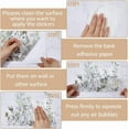 thumbnail image 5 of 4 Sheets 4 Styles Plant Leaves Toilet Stickers Self-Adhesive Toilet Seat Lid Stickers Decals PVC Waterproof Bathroom Wall Sticker Toilet Cover Decor Decal Removable for Toilet WC Restroom, 5 of 9