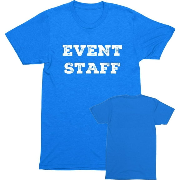 NYC FACTORY Men's Event Staff Tee NR, Front Only, Heather Royal, 2XL