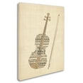 thumbnail image 2 of Trademark Fine Art 'Violin Old Sheet Music' Canvas Art by Michael Tompsett, 2 of 3