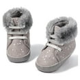 thumbnail image 6 of HsdsBebe Baby Boys Girls Shoes Infant Furry Boots Winter Booties for First Walker 0-18M, 6 of 9