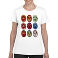 thumbnail image 2 of Officially Licensed Legends Of Lucha Libre Colorful Luchador Mask Collection Women's T-shirt, 2 of 3