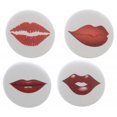 thumbnail image 1 of Ensemble de 4 Aimants Lèvres Rouges - Mignon Baiser d'Amour Saint-Valentin, 1 of 3