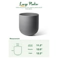 thumbnail image 4 of BEMAY 12" Plant Pots, Ceramic Flower Pots with Drain Holes& Plug Indoor Planter, Charcoal Gray Outdoor Planter, 4 of 9