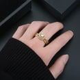 thumbnail image 6 of Bridal Set for Women Halo CZ Plated Gold Engagement Rings Ginger Lyne Collection, 6 of 7