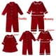thumbnail image 3 of Pijama con botones de terciopelo rojo a juego para la familia de Navidad, camisón para niños y niñas, ropa de dormir con volantes para niños, pijamas de Navidad, 3 of 4