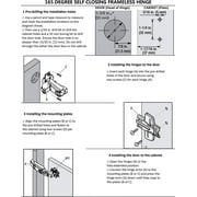 Berta 165 Degree Full Overlay Lazy Susan Frameless Cabinet Door Hinges (2 Pack)