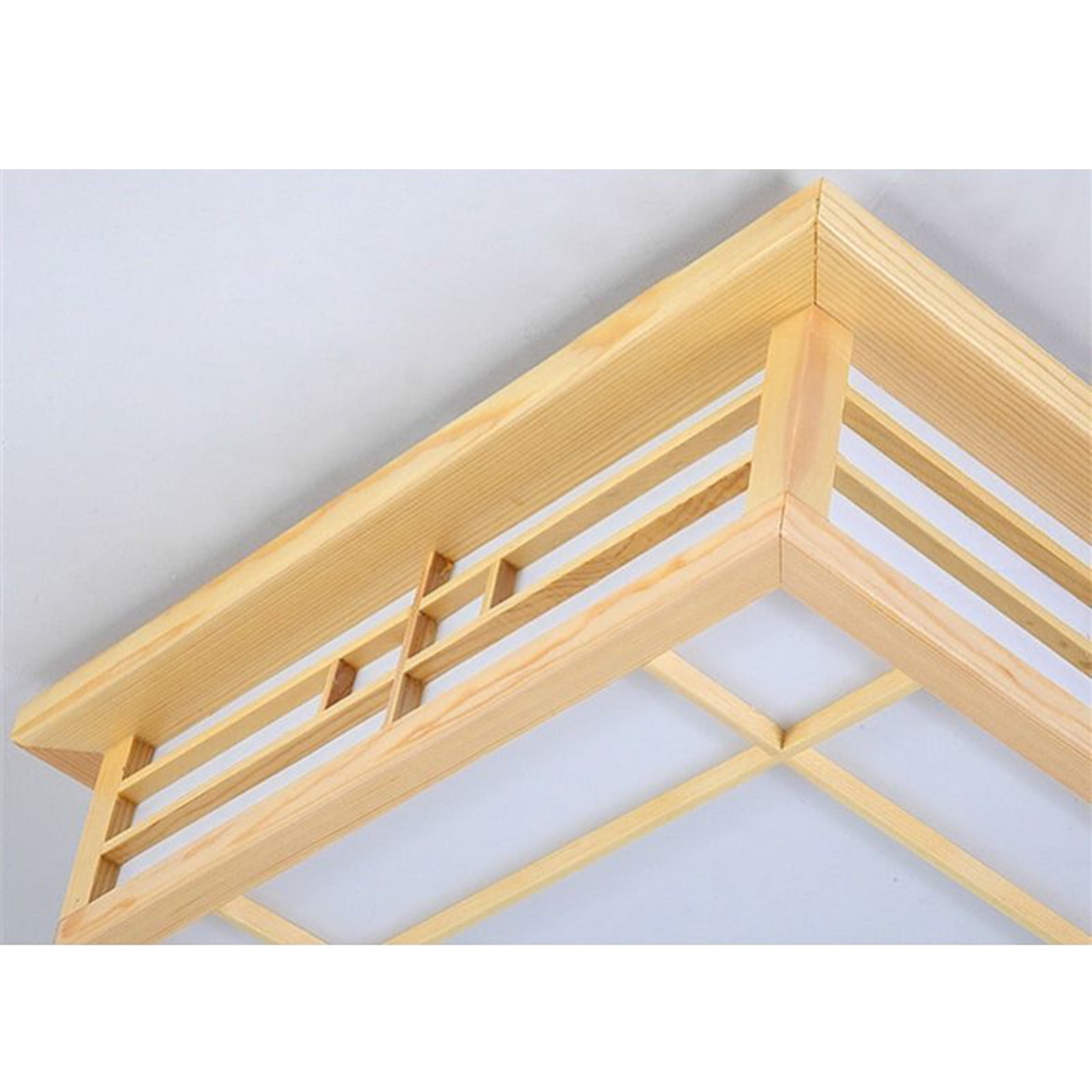Wildnix Ceiling Lights with Adjustable Color Temperature (3000K-6400K), Remote Control, Memory Function, Wooden Frame, and Energy-Saving Features