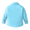 thumbnail image 7 of FYDUU Teens Boys Shirts Solid Color Long Sleeve Dress Shirts Kids Lapel Button Down Tops Formal School Uniform Shirt Back To School Wear 10-11 Years, 7 of 7