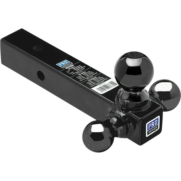 1 7/8" and 2" and 2 5/16 Tri-Ball Black Balls Hollow Shank Ball Mount Replacement Auto Part, Easy to Install