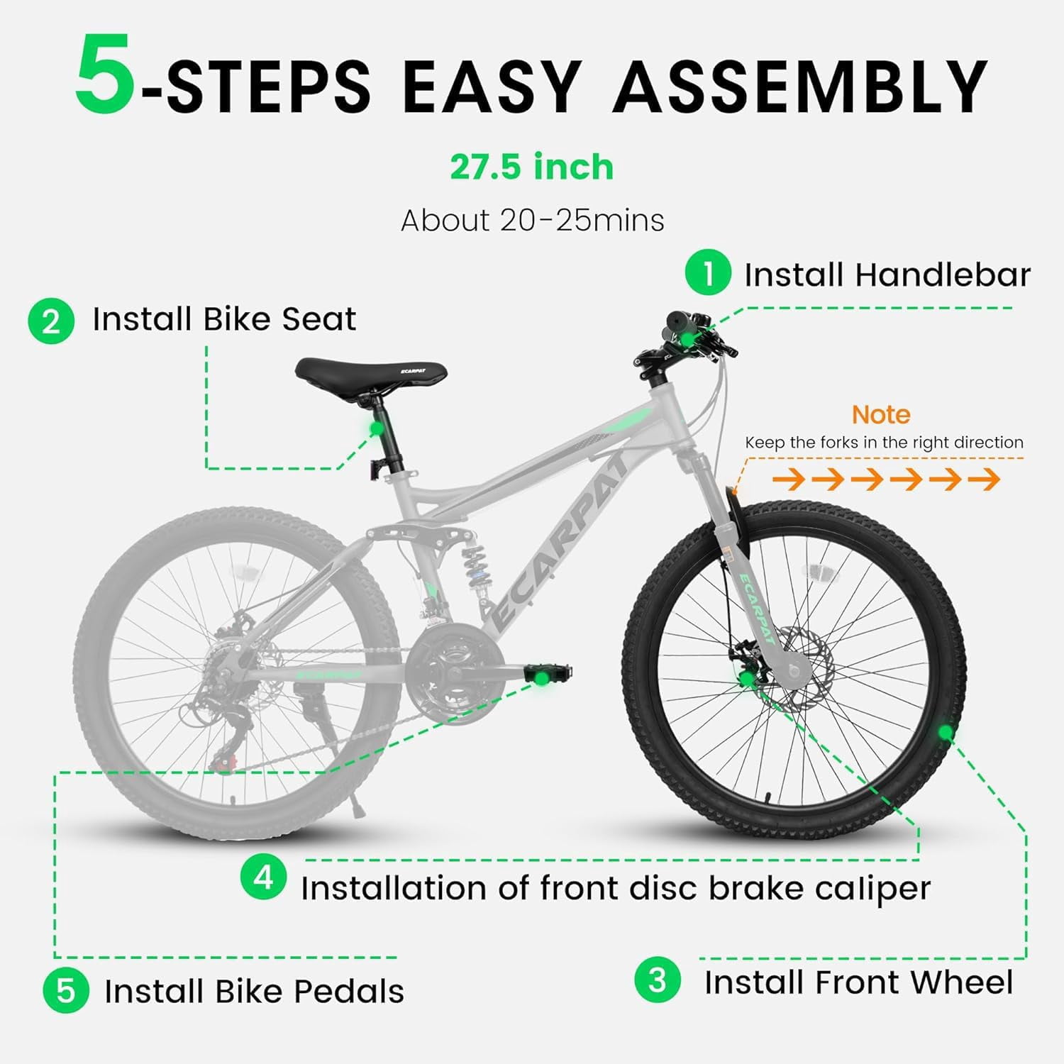 UPANBIKE Mountain Bike for Women Men Teens 24/26/27.5 Inch Wheels, Dual Full Suspension 21-Speed Steel Frame Birthday Gift Commuter to School Work Outdoor Sports Cycling