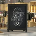 thumbnail image 3 of 17 Inch Magnetic Chalkboard, Black Wood Frame, Metal Scrolled Legs, 3 of 4