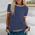thumbnail image 2 of Gnshining Summer Leisure Sweatshirts for Women Casual Solid Color Gradient Pullovers Tees Loose 3/4 Sleeve Tunic Tops Crew Neck T-Shirt, 2 of 5