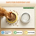 thumbnail image 5 of OTHER LOVE 24"x16" Silicone Pet Food Mat, Waterproof Non-Slip Dog Cat Bowl Mat with Raised Edge, White, 5 of 9