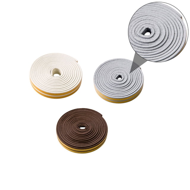 OUNONA 3 Rouleaux de Bande de Protection Scellée EVA Gris pour Prévenir le Bruit et le Vent
