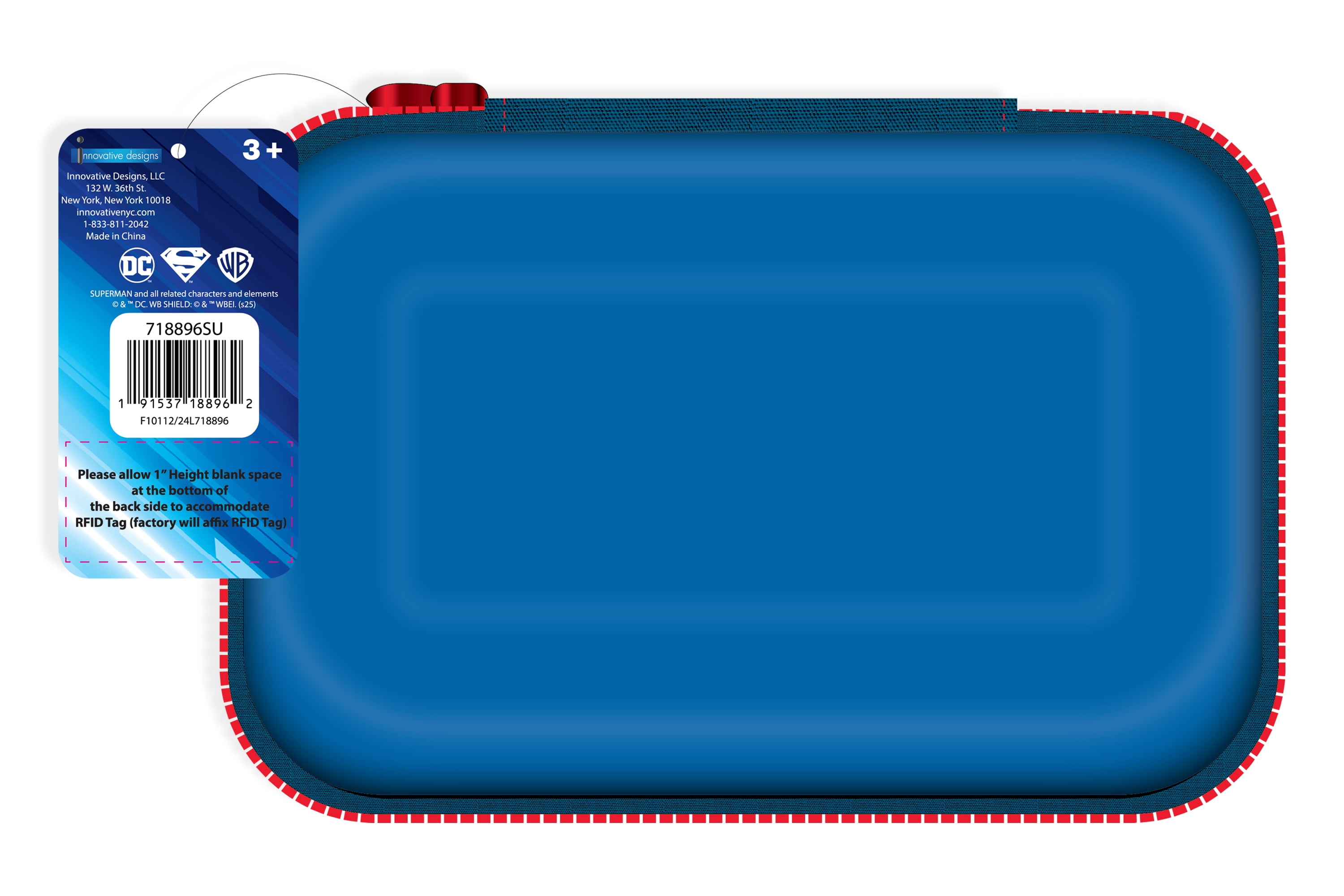 Superman Pencil Case with Zipper for Students, Elementary School