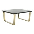 thumbnail image 2 of SAFAVIEH Carmen Modern Glam Square Coffee Table, Black Marblue/Brass, 2 of 8
