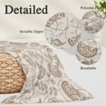 thumbnail image 6 of Khaki Fruit Throw Pillow Cover, Pillowcase Protectors with Zipper, Breathable Decorative Lumbar Pillow Case Cover, Country Retro Floral Botanical Plant Pillow Shams for Couch Sofa 16x24Inch, 6 of 8