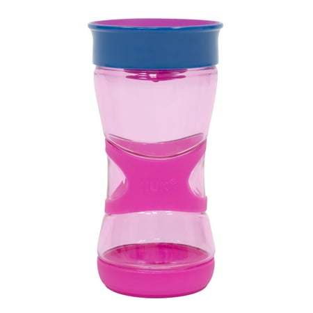 NUK Kids Magic 360 Rim Ultra Grip Cup,13 ounce, 1-pack, pink