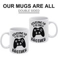 thumbnail image 3 of Leveling Up To Big Brother 11 Ounces Double Side Printed Funny White Coffee Mug, 3 of 6