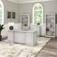 thumbnail image 2 of Pemberly Row Executive Desk with Storage Set in Linen White Oak, 2 of 7
