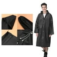 thumbnail image 3 of Imperméable Réutilisable Poncho de Pluie Mat en EVA Imperméable pour Extérieur pour Adultes (avec Manchette Élastique, Noir), 3 of 8