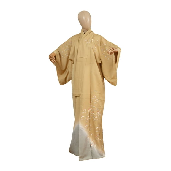 DEAR VANILLA Authentic Traditional Japanese Homongi Kimono for Women Silk Robe Made in Japan KMH-0111