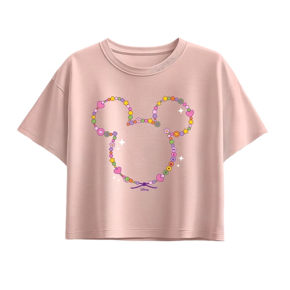 Disney - Mickey Mouse Sil Bracelet - Youth Girls Boxy T-Shirt