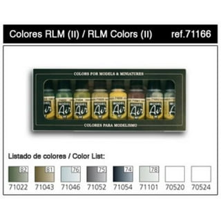 29036 Acrylicos Vallejo Basic Colors Model Color Paint Set, With Case And  Brushes, 72 Colors 