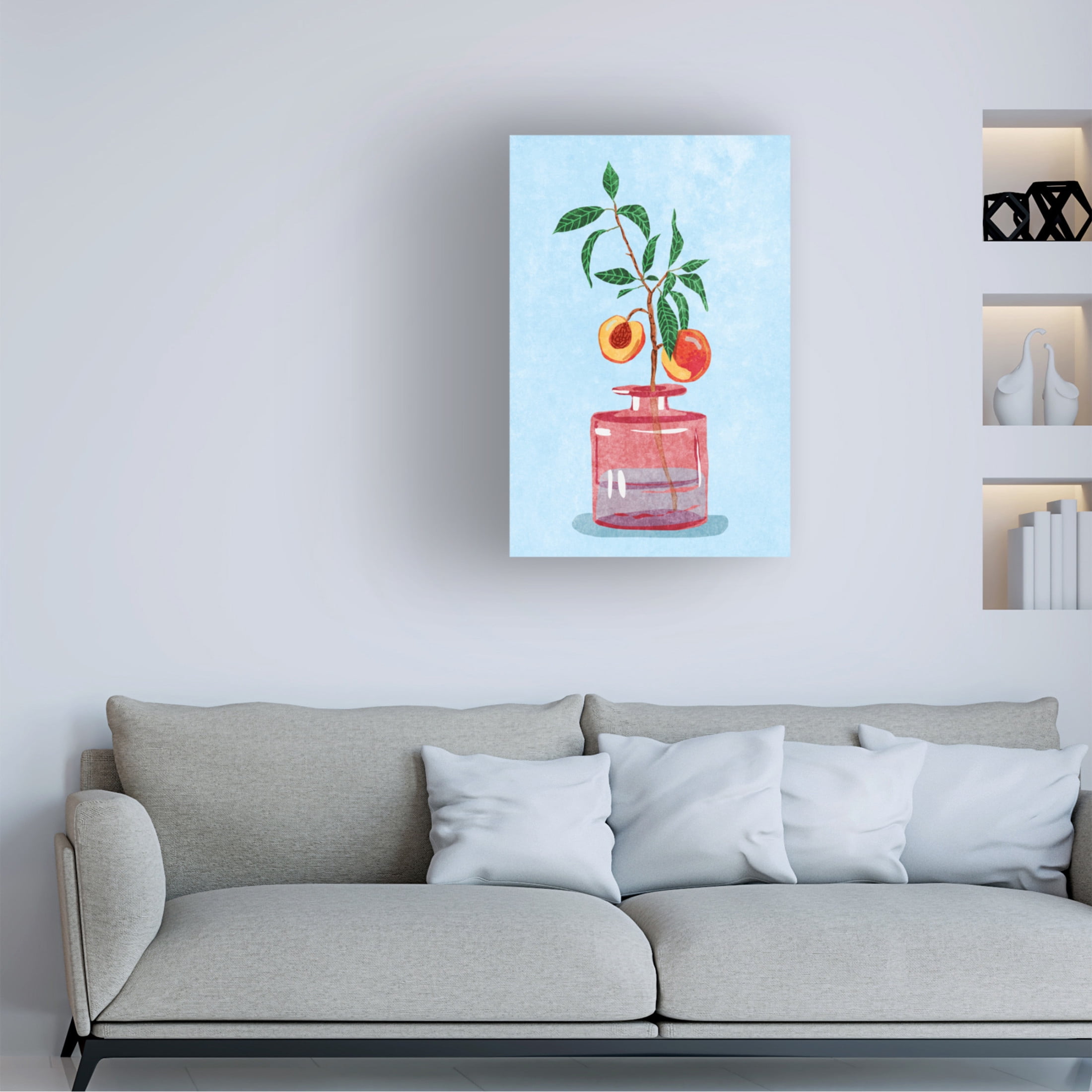 Trademark Fine Art Raissa Oltmanns  Peach Tree in Vase Canvas Wall Art