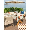thumbnail image 5 of Outdoor Tablecloths with Umbrella Hole & Zipper, Cute Ladybugs Tablecloth Rectangle 60x84 Inch, Spring Botanical Leaves Beige Waterproof Table Cloth, Patio/Pool/Picnic Table Covers, 5 of 8