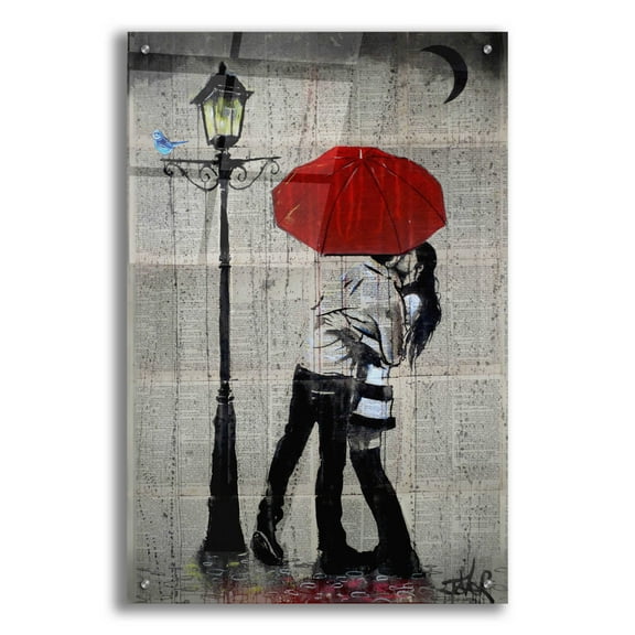 Epic Art 'Rainrain' by Loui Jover, Acrylic Glass Wall Art, 24"x36"