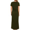 thumbnail image 3 of Women's Short Sleeve Maternity Dresses Clothes Split Pregnancy Maxi Dresses, 3 of 4