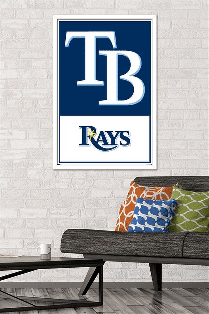 MLB Tampa Bay Rays - Logo 22 Wall Poster, 22.375" x 34" Framed