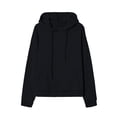 thumbnail image 4 of Dwralegc Sweat Suits for Women 2 Piece Hoodie and Sweatpants Solid Color Casual Hoodie Joggers Sport Pant Set Fleece Winter Suit with Pockets Black S, 4 of 5
