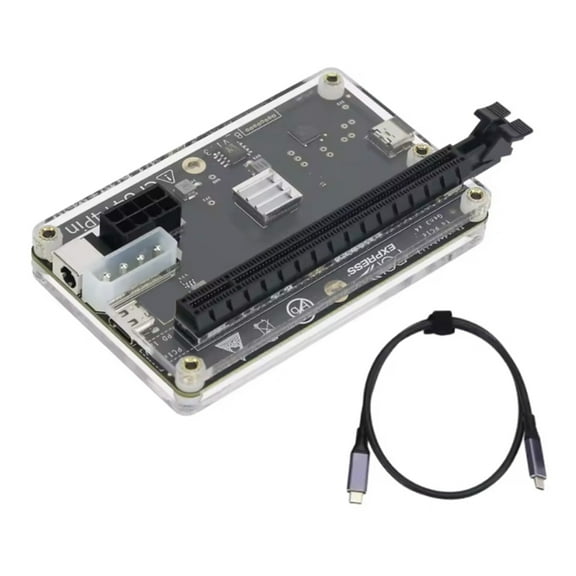 External Graphics Card Dock External GPU Dock JHL6340 chip with 60cm/23.6in Fast USB Data Cable Efficient