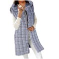 thumbnail image 2 of clear Usmixi Womens Winter Faux Fur Vest Fuzzy Fleece Vest Coats for Women Plus Size Sleeveless Hooded Overcoat Casual Solid Open Front Cozy Fluffy Plush Outerwear Faux Fur Vest, 2 of 7