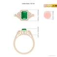 thumbnail image 5 of ANGARA Natural 1 Ct Aeon Vintage Style Emerald Halo Engagement Ring with Milgrain in 14K Rose Gold for Women (Size-7x5mm) | May Birthstone, Anniversary, Jewelry Gift for Women | Natural Emerald Ring, 5 of 9