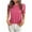Hot Pink, variant on Shirts for Women Plus Size Short Sleeved Round Neck Solid Color Loose Casual Knitted Sweater Top Black L