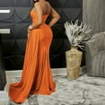 thumbnail image 5 of Orange Womens Dresses Women One Shoulder Long Prom Dress Elegant Bodycon Maxi Formal Party Evening Gowns With Slit Dresses for Women 2024, 5 of 6