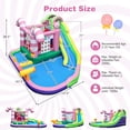 thumbnail image 3 of Costway 9-in-1 Inflatable Bounce House Sweet Candy Water Slide Park Pool without Blower, 3 of 10
